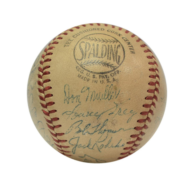 1948 New York Giants Team Signed Baseball. JSA Image 3