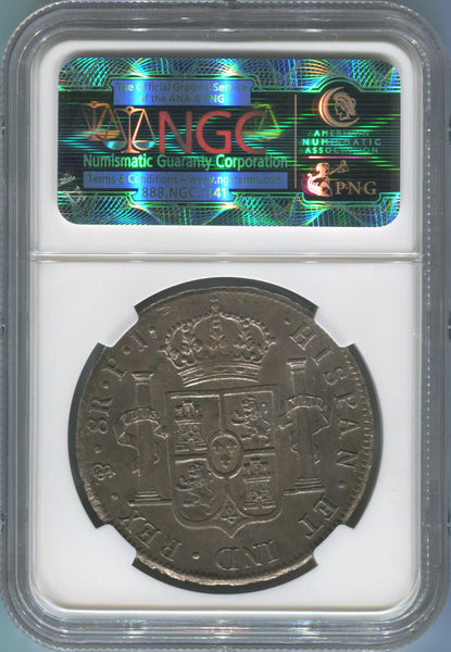 1808 PTS PJ Bolivia 8 Reale. KM-84. Ferdinand VII. NGC AU Details Image 2