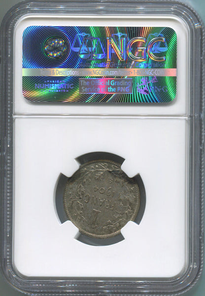 1904 Belgium Franc. French. NGC XF40