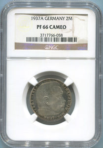 1937 A Germany 2 Mark. NGC PF66 Cameo Image 1