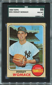 1968 Topps Dooley Womack  #431. SGC 88 NM/MT 8. New York Yankees Image 1