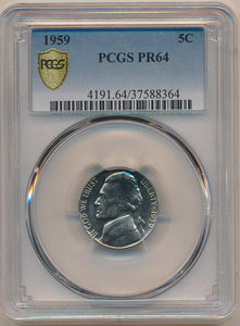 1959 Proof Jefferson Nickel. PCGS PR64