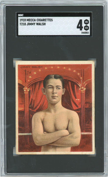 1910 Mecca Cigarettes Jimmy Walsh T218. SGC 4 VG/EX Image 1