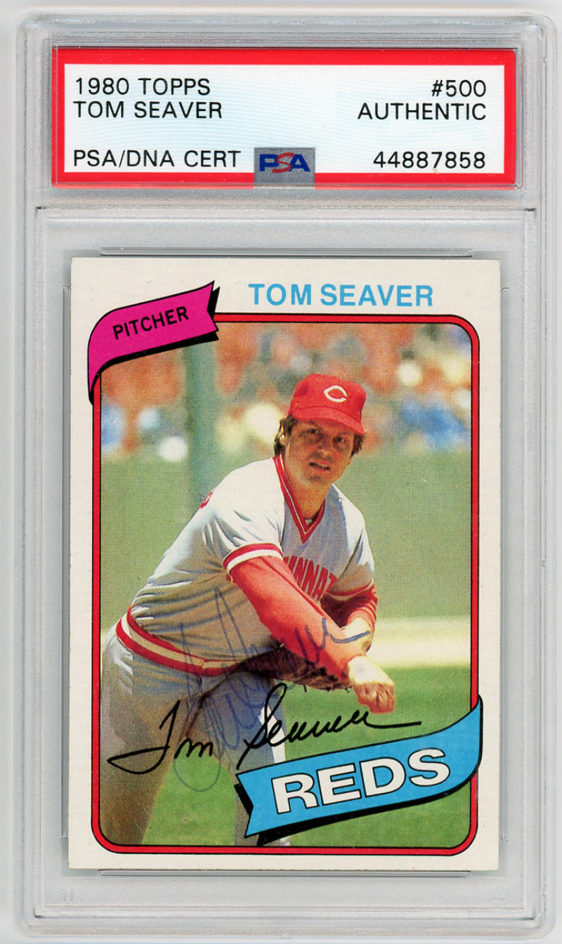 1980 Topps Tom Seaver Signed. #500 PSA Image 1