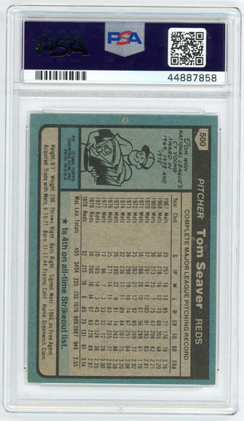 1980 Topps Tom Seaver Signed. #500 PSA Image 2