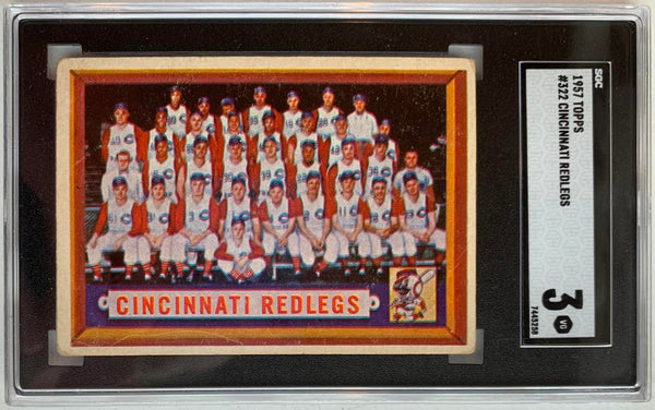 1957 Topps Cincinnati Reds. SGC 3 VG Image 1