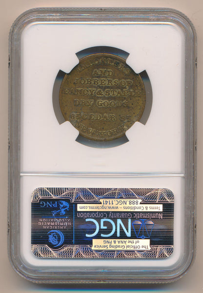 1850s New York NY M-NY-466a Loder & Co Reeded Edge. NGC XF45 Image 2