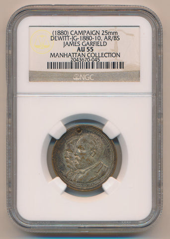 1880 Campaign Dewitt JG James Garfield. NGC AU55 Image 1