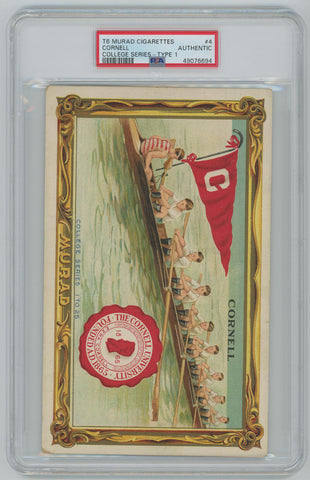 1910-11 CORNELL #4 T6 Murad Tobacco Premium Large College Series Type 2 PSA  Image 1