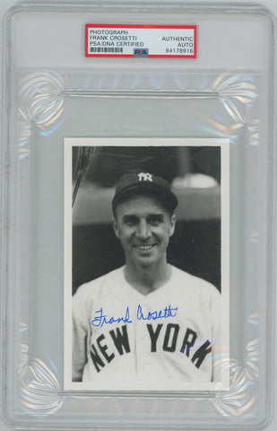 Frank Crosetti Signed Photograph. PSA Image 1