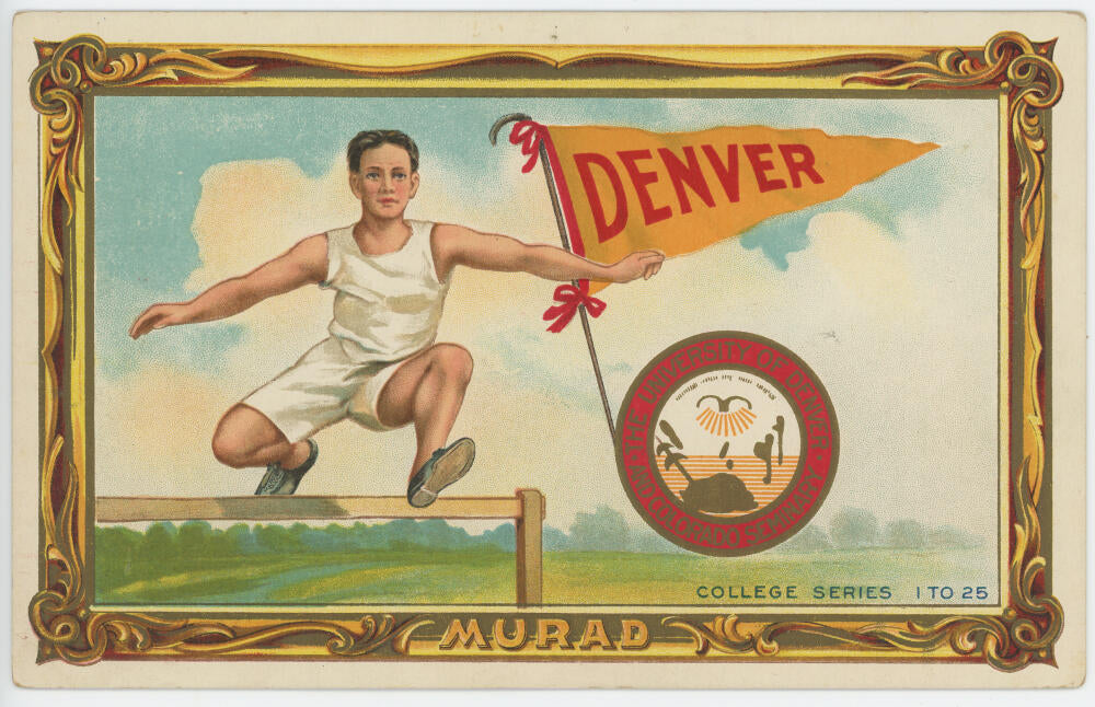 1910-11 DENVER #22 T6 Murad Tobacco Premium Large College Series Type 1 Image 1