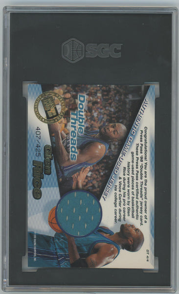 1998 Press Pass Double Threat. DT4 Carter/Rice /425 SGC Authentic Image 2