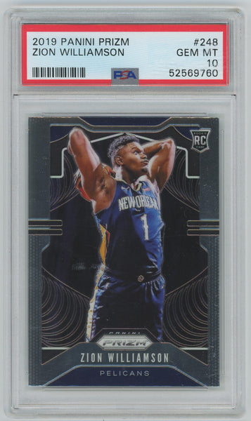 2019 Panini Prizm #248 Zion Williamson. PSA 10 Image 1