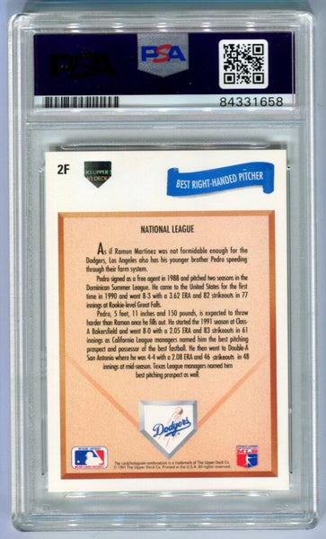 1991 Upper Deck Pedro Martinez Rookie. PSA 10, Gem Mint. Inscribed "HOF 2015" Rare with Inscription!! Image 2