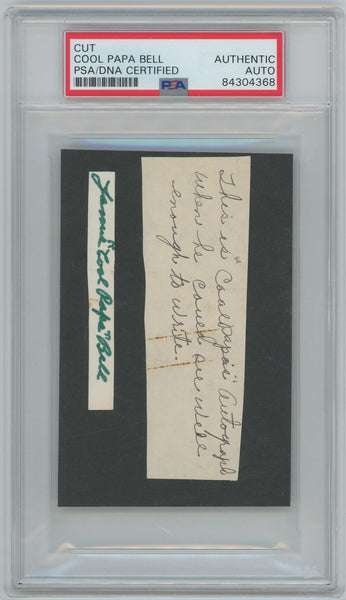 James Cool Papa Bell Signed Autograph. PSA Image 1