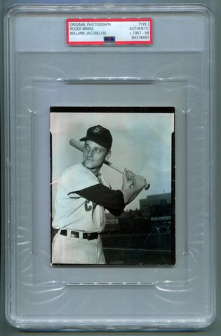 1957 Roger Maris Rookie Original Type 1 Photo. Jacobellis Contact Proof. PSA Image 1