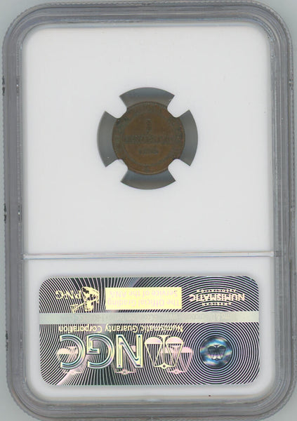 1859 Italy 1 Cent. Tuscany 2nd Provisional. NGC AU Details Image 2