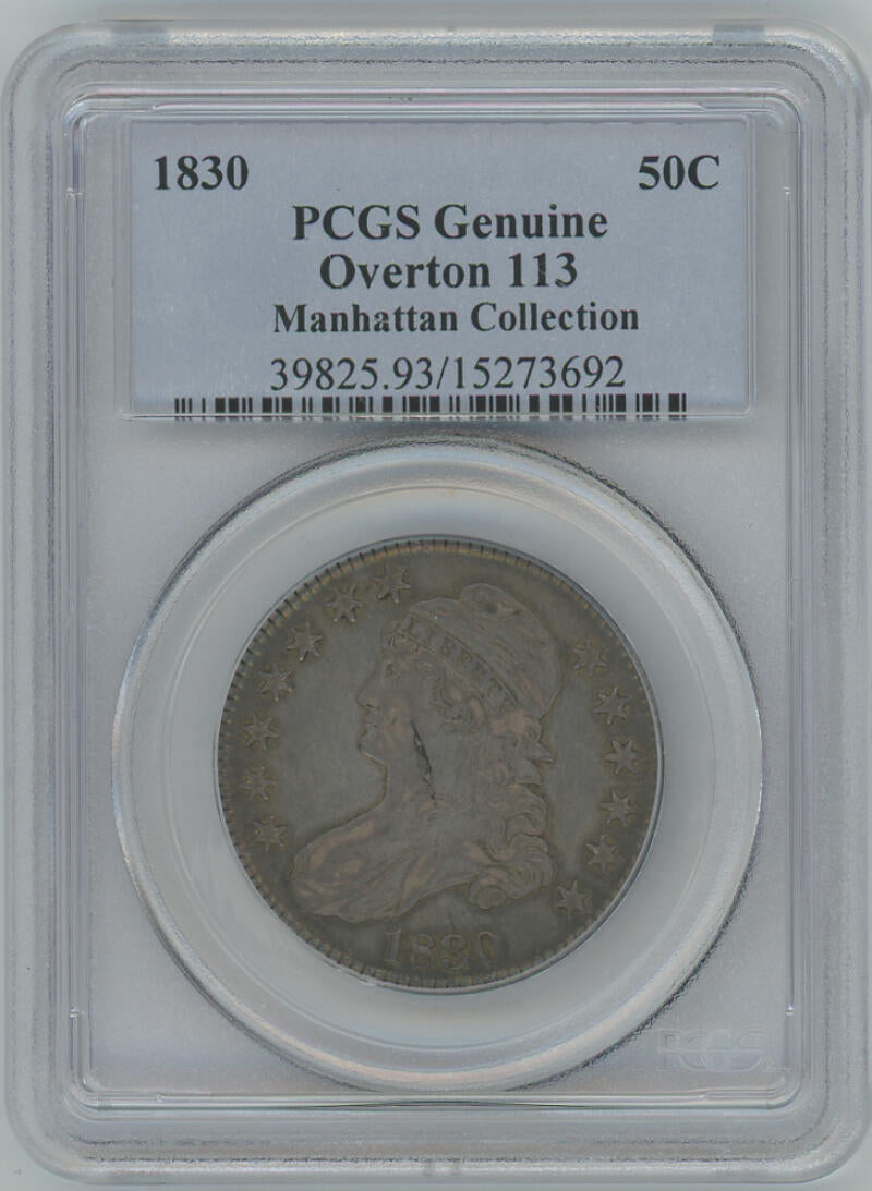 1830 Bust Half Dollar, PCGS Genuine. Overton 113 Image 1