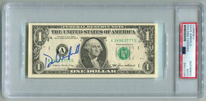 Dave Winfield Signed $1 Dollar Bill Autograph. Auto PSA Image 1