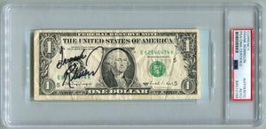 Frank Robinson Signed $1 Dollar Bill Autograph. Auto PSA Image 1