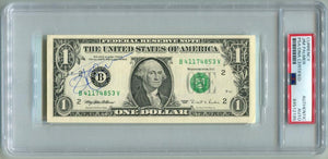 Jim Palmer Signed $1 Dollar Bill Autograph. Auto PSA Image 1