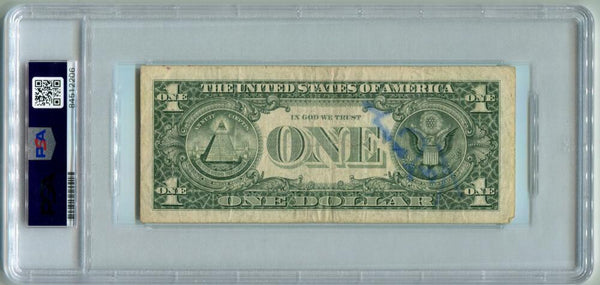 Tommy Lasorda Signed $1 Dollar Bill Autograph. Auto PSA Image 2