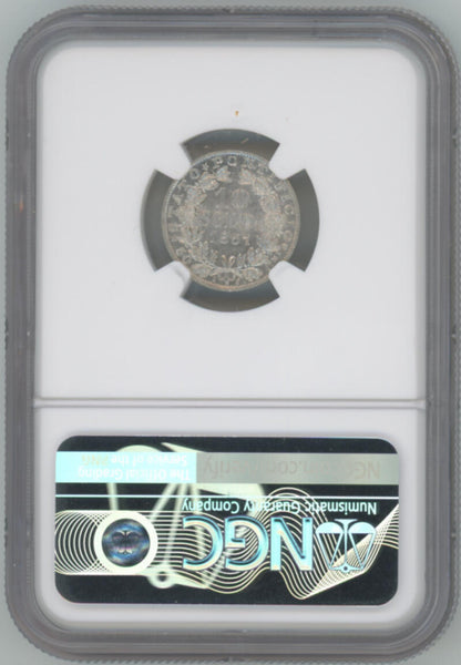 1867 R XXII Italy 10 Soldi. Papal States. NGC MS63 Image 2