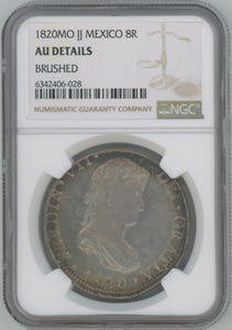 1820 MO JJ Mexico 8 Reale. NGC AU Details Image 1