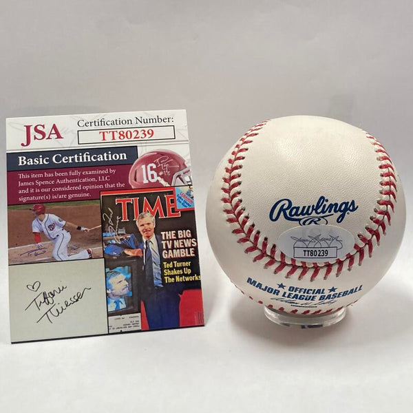 Don Larsen, Dusty Rhodes and Johnny Podres Signed "WS MVP" Baseball. JSA Image 5