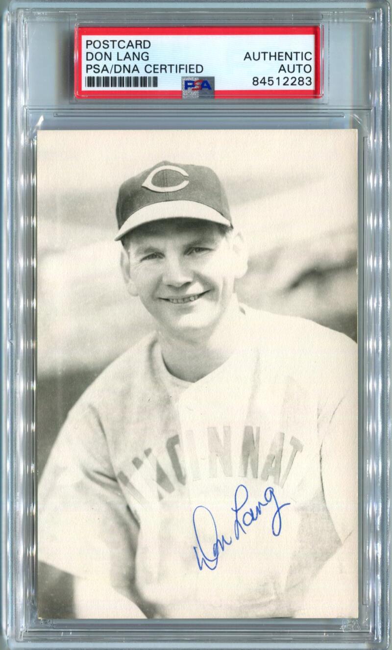 Don Lang Signed Photo Postcard. Auto PSA Image 1