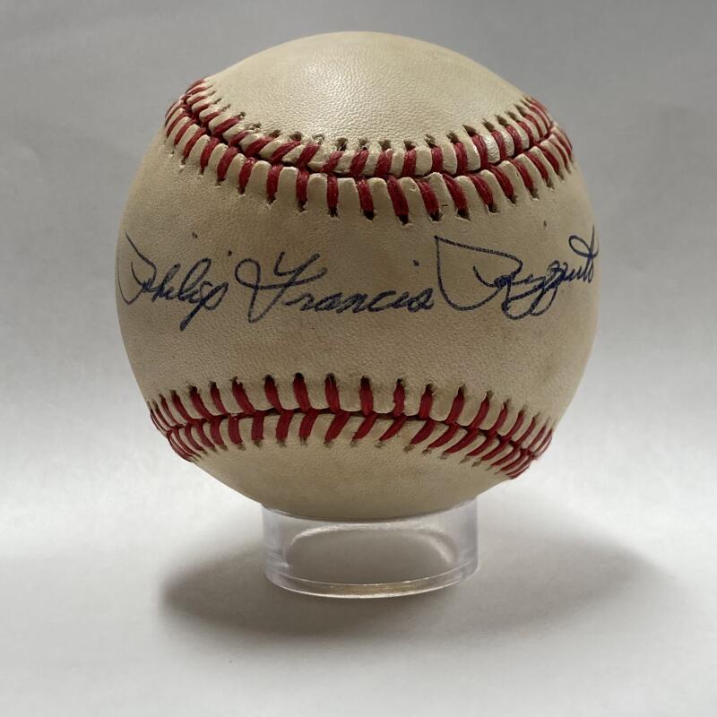 Phil Rizzuto Single-Signed Full-Name Inscription Baseball. Auto PSA AH25022 Image 1