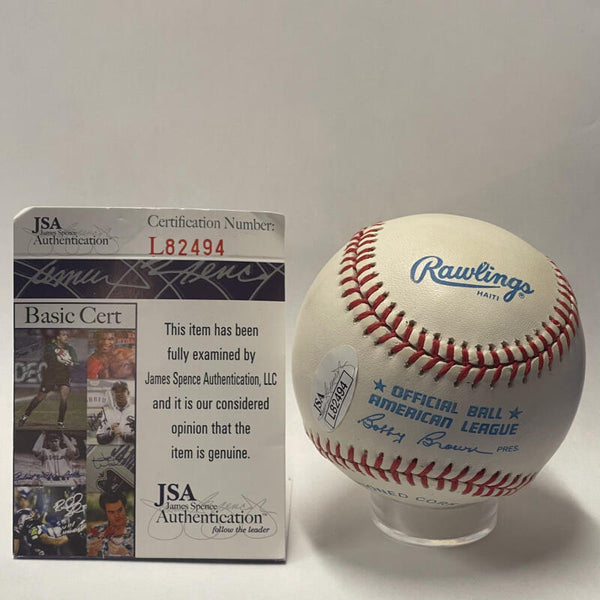 Eddie Robinson Single Signed Baseball. Auto JSA Image 4