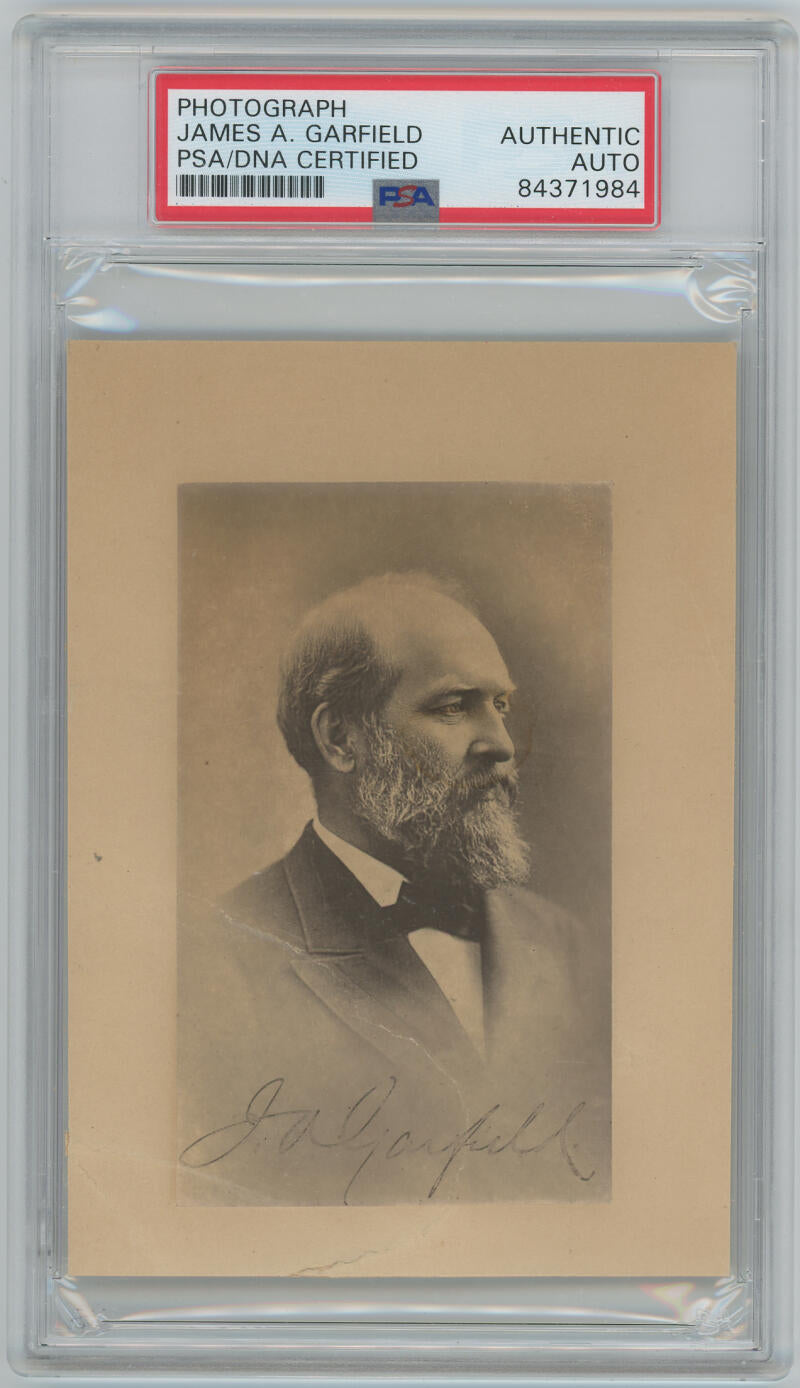 James A. Garfield Rare Signed Photograph. PSA/DNA Auto Image 1