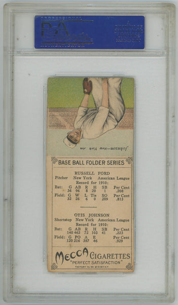 Russell Ford & Otis Johnson Mecca Double Cigarette Card. PSA Image 2