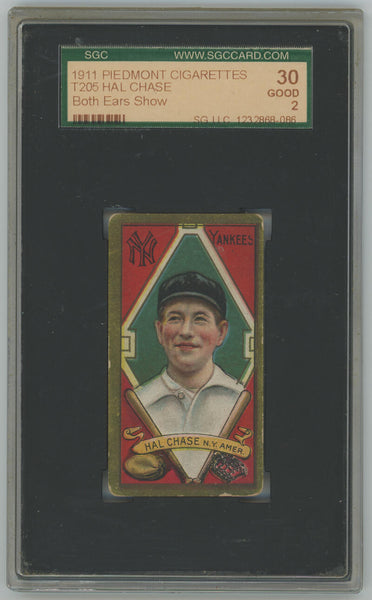 1911 Piedmont Cigarettes Hal Chase T205 Card. SGC 2 Image 1