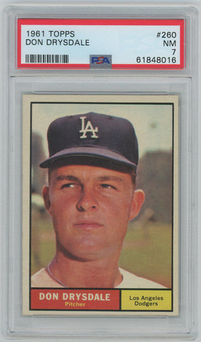 Don Drysdale 1961 Topps Card. PSA  Image 1