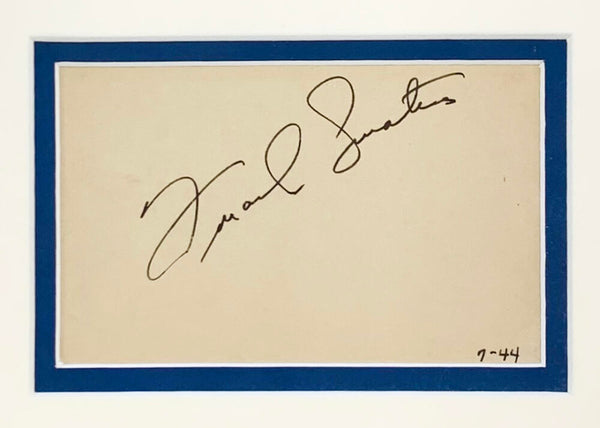 Rare Frank Sinatra Autograph Display, Vintage Auto July 1944. Auto JSA Image 2