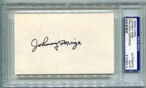 Johnny Mize Signed Cut Card. Auto PSA 81538314 CS Image 1