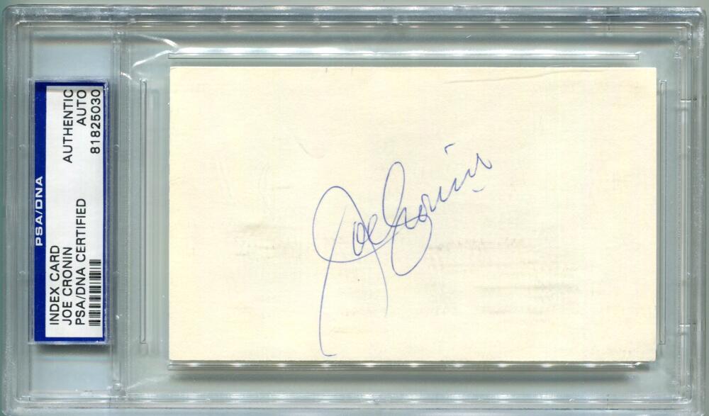 Joe Cronin Signed Cut Card. Auto PSA CS Image 1