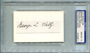 George L. Kelly Signed Cut Card. Auto PSA CS Gem Mint 10 Image 1