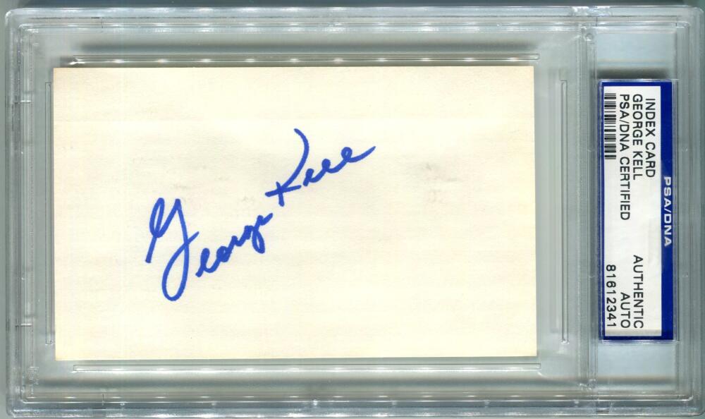 George Kell Signed Cut Card. Auto PSA CS Image 1