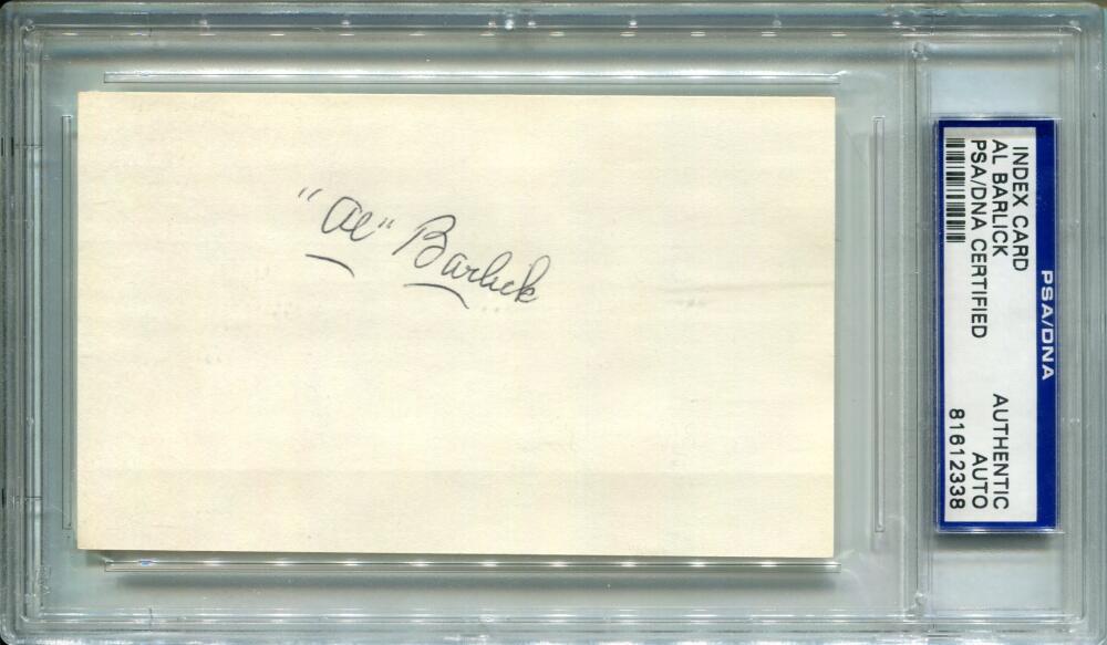 Al Barlick Signed Cut Card. Auto PSA CS Image 1