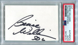 Bernie Williams Signed Inscribed "SDG" Cut Card. Auto PSA Image 1