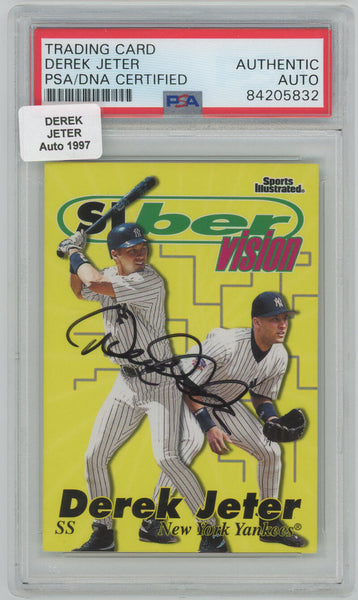 Derek Jeter Trading Card. Autograph. PSA Authentic. Image 1