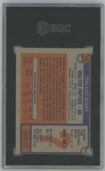 1976 Topps Walter Payton #148. SGC 4 Rookie! Image 2