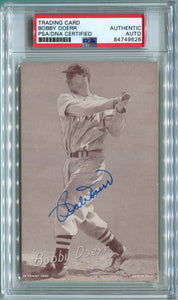 1950's Bobby Doerr Signed Exhibit Card. Auto PSA Image 1