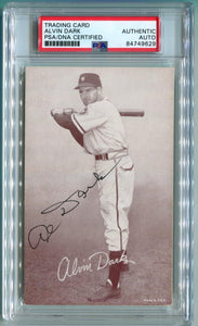 1950's Alvin Dark Signed Exhibit Card. Auto PSA Image 1