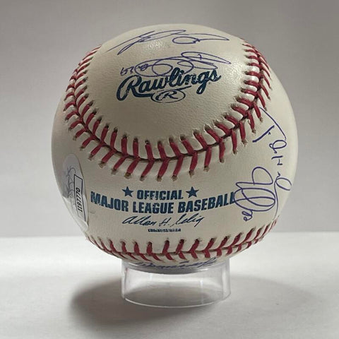 2004 Yankees Multiple Signed Baseball. Auto JSA Image 1