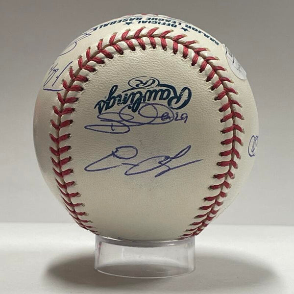 2004 Yankees Multiple Signed Baseball. Auto JSA Image 2