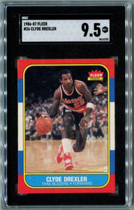 1986 Fleer Clyde Drexler #26. SGC 9.5 Image 1